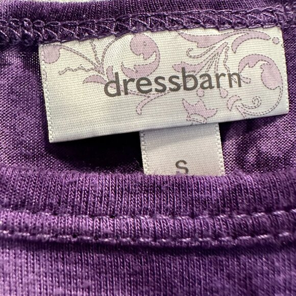 Women's Purple Tie-Dye 3/4 Sleeve Side Ruched Top Size Sm - Picture 3 of 8